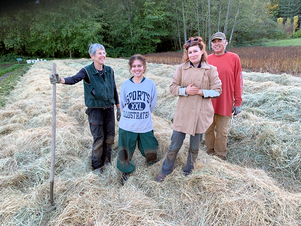 Filed work on the laughing apple farm